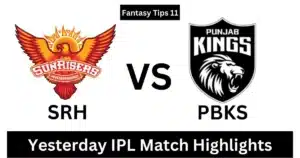 Yesterday IPL Match Highlights