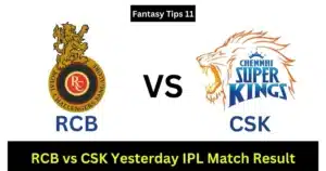 Yesterday IPL Match Result