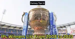 IPL Winners List
