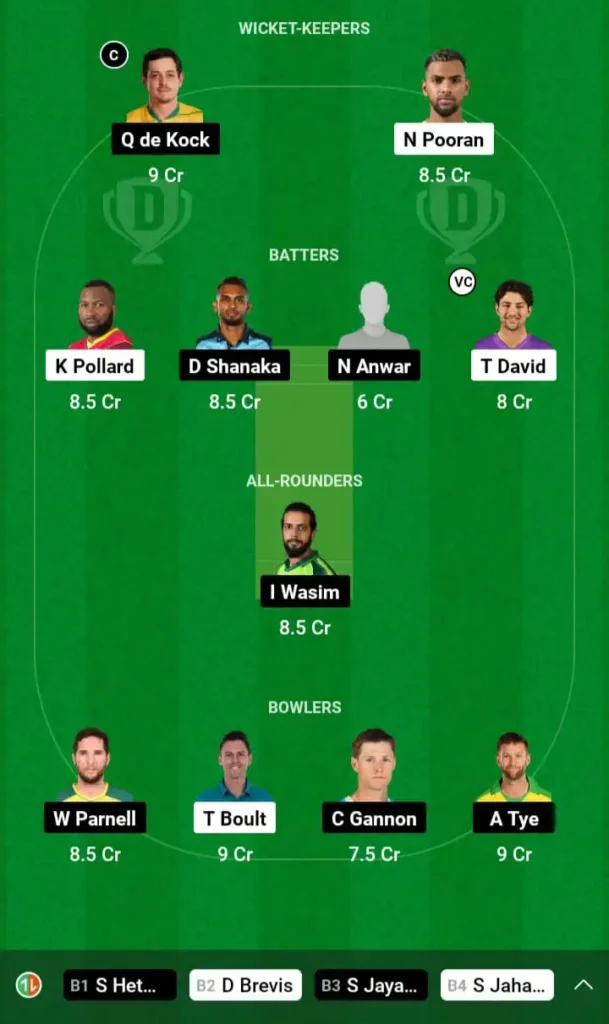Today Dream11 Team Photo