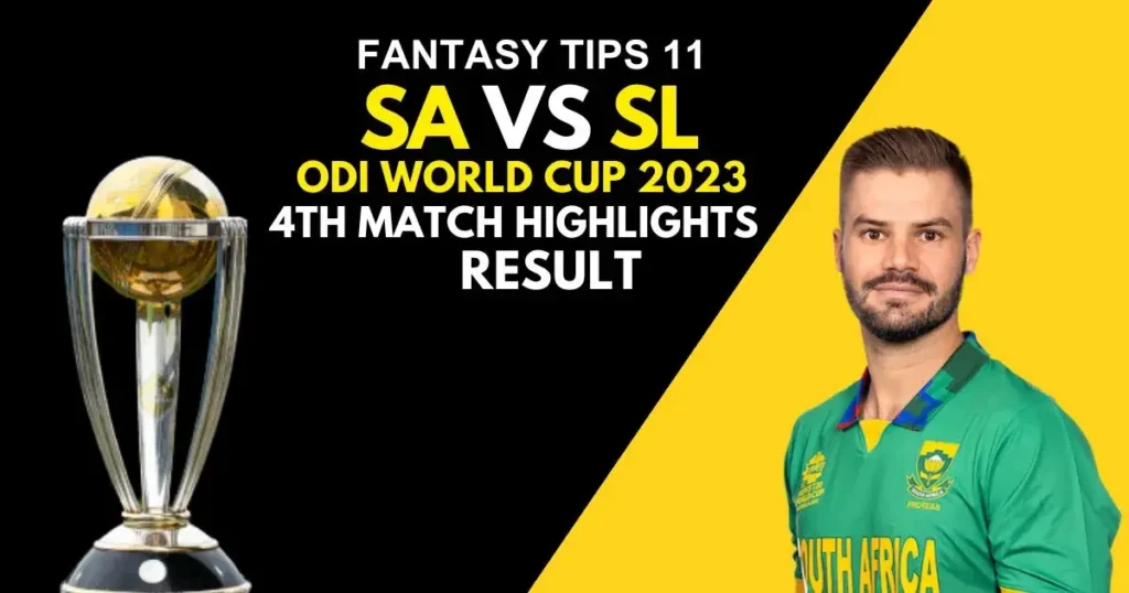 South Africa vs Sri Lanka Match Result 
