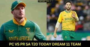 PC vs PR 6th Match Today Dream 11 Team