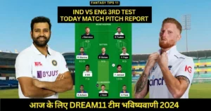 Ind vs Eng 3rd Test Today Match Pitch Report
